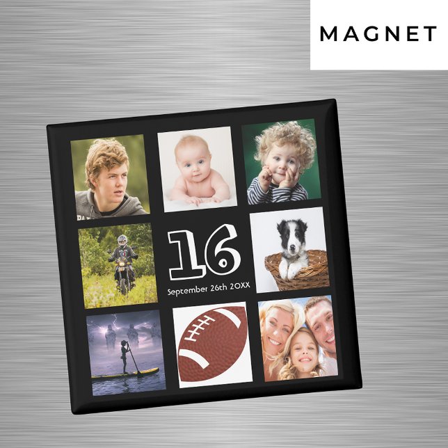 Imán Fotos de cumpleaños 16 collage chico negro (Subido por el creador)