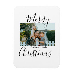 Imán Fotos de la familia Feliz Navidad, moderno, elegan