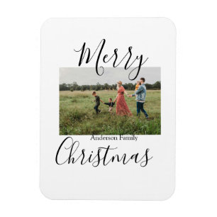 Imán Fotos de la familia Feliz Navidad, moderno, elegan