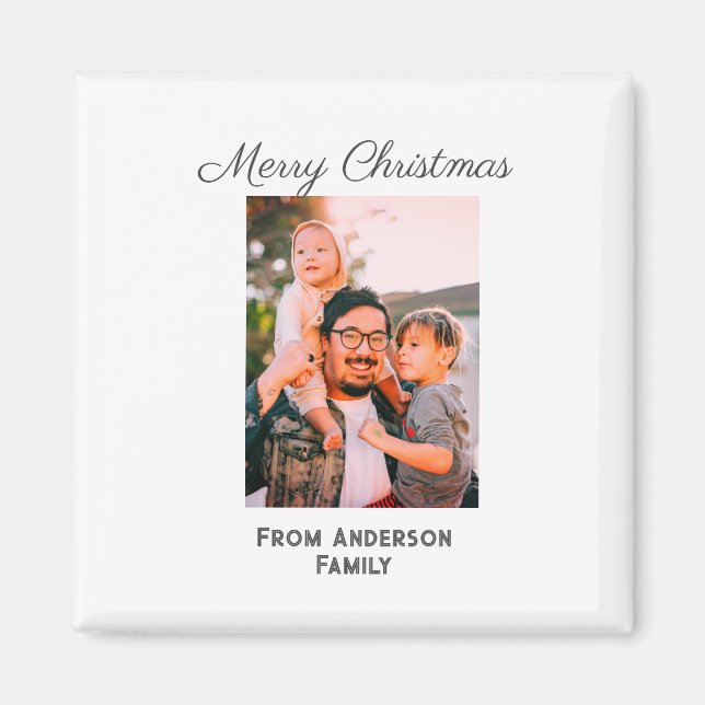 Imán Fotos de navidad amor moderno simple mor familiar (Frente)