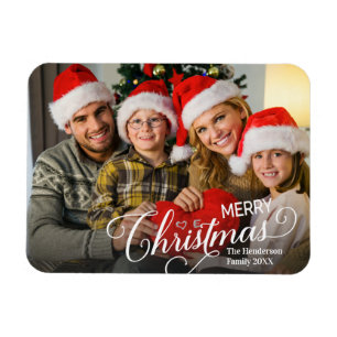 Imán Fotos de Personalizado simple de Feliz Navidad