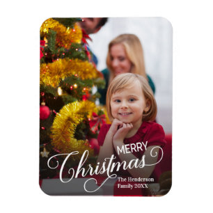 Imán Fotos de Personalizado simple de Feliz Navidad