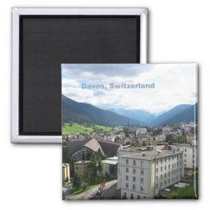 Imán Fotos de recuerdo de fotos de Davos Suiza imanes