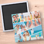 Imán Fotos del collage de 9 imágenes de un Personalizad<br><div class="desc">Añade nueve (9) fotos personalizados de tu familia y amigos y del año. Agregue sus fotos y,  si es necesario,  desenmascara el grupo de foto y marco,  ajuste la imagen contra el marco y,  a continuación,  haga clic en máscara.</div>