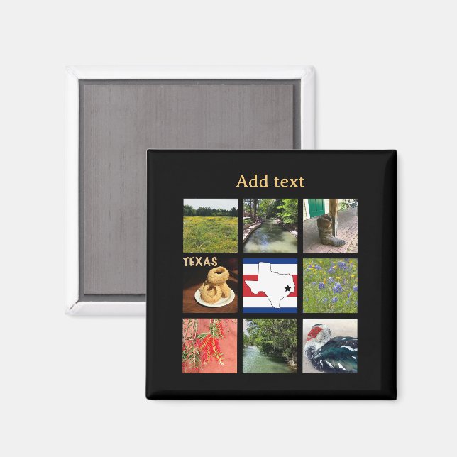 Imán Fotos escénicas de Texas (Anverso/Reverso)