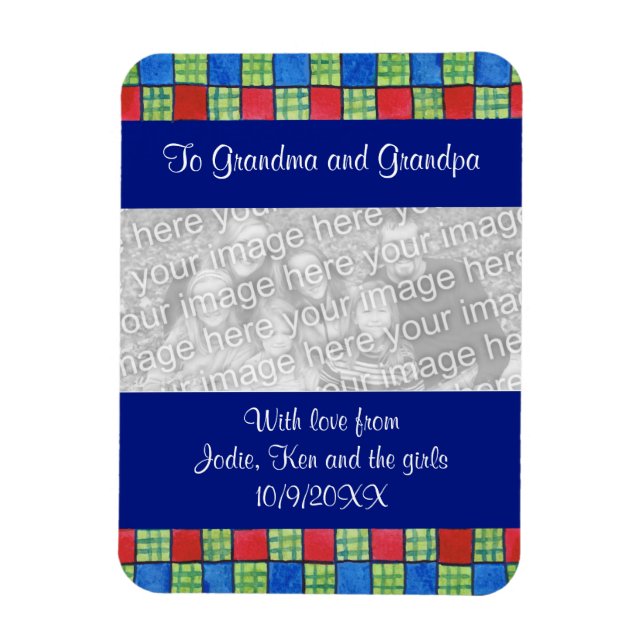 Imán Fotos familiares cargadas Fridge Magnet (Vertical)