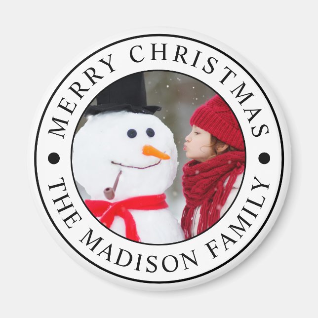 Imán Fotos navideñas de Merry (Frente)