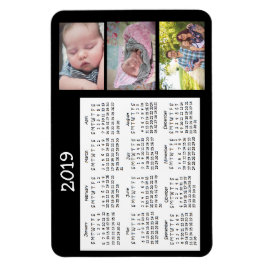 Imán Fotos personalizadas Mini Magnet Calendar negro 20