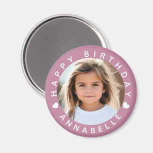 Imán Fotos y distintivos de nombre de cumpleaños felice