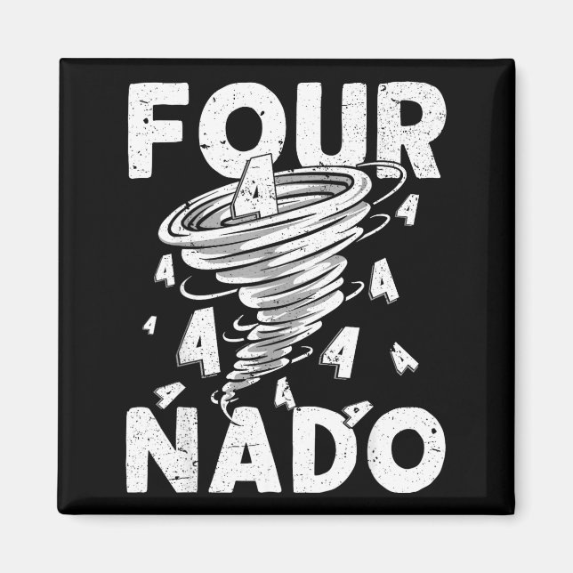 Imán Four Nado Fournado 4th Birthday 4 Years Old  (Frente)