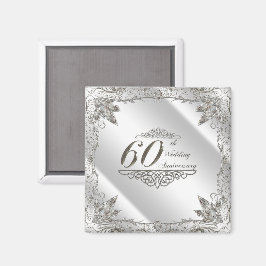 Imán Fourish Diamond 60th Boda Aniversario Magnet