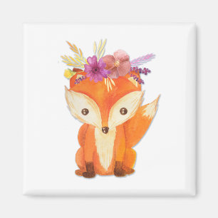 Imán Fox con la corona de la flor