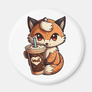 Imán Fox con una taza