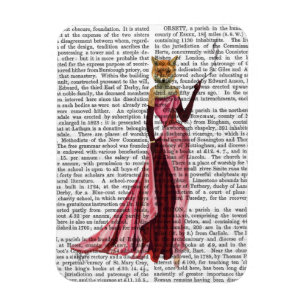 Imán Fox de glamour en rosa