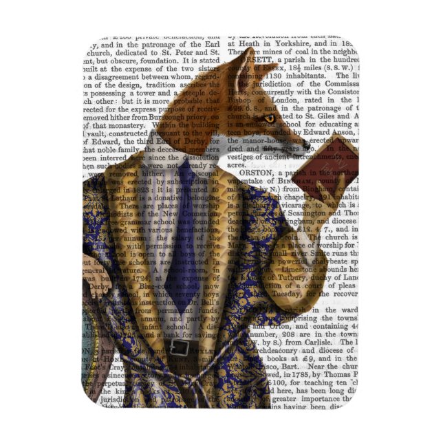Imán Fox de lectura de libros (Vertical)