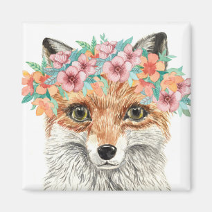Imán Fox floral
