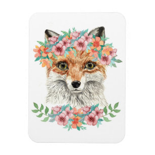 Imán Fox floral