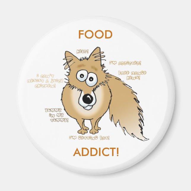 Imán ¡Fox, FOOD ADDICT! (Frente)