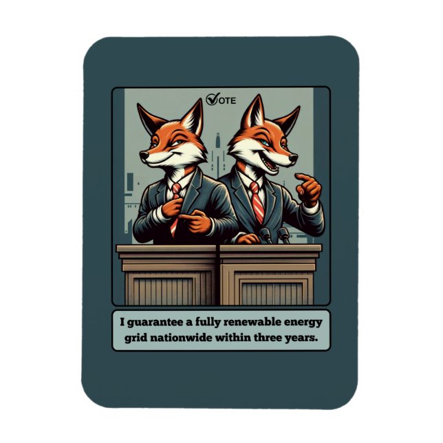 Imán Fox presidencial - Gracioso animal satírico (Vertical)