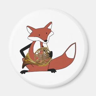 Imán Fox que juega la trompa