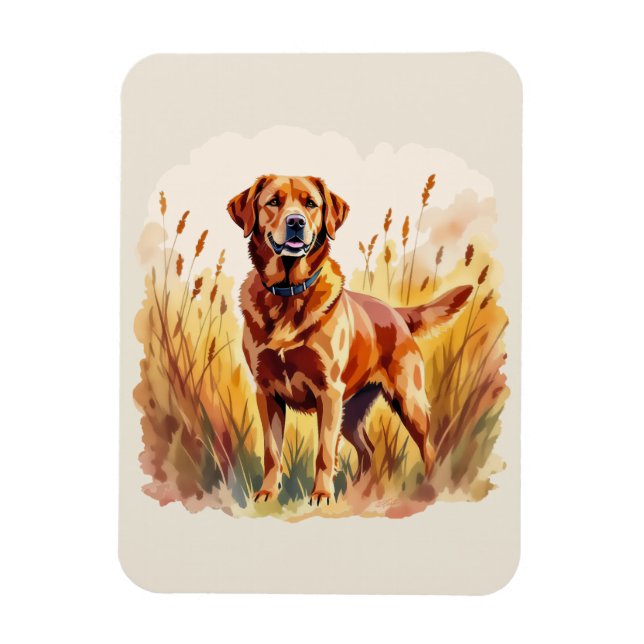Imán Fox Red Labrador Retriever Dog (Vertical)