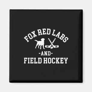 Imán Fox Red Labs Y Hockey Sobre Hierba Lab Papá Mamá N