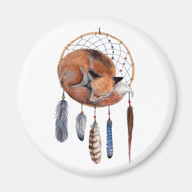 Imán Fox roja durmiendo en Dreamcatcher (Frente)