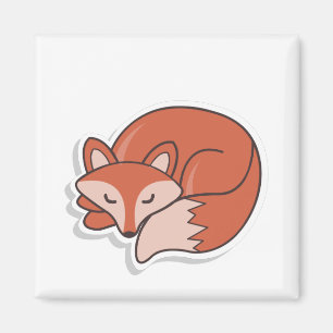 Imán Fox Sleeping