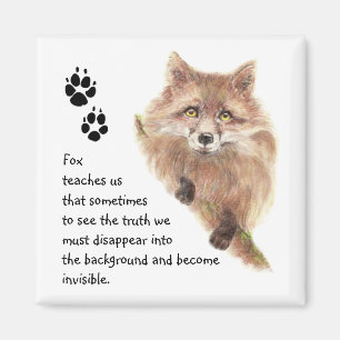 Imán Fox, tótem animal, guía del alcohol, símbolo