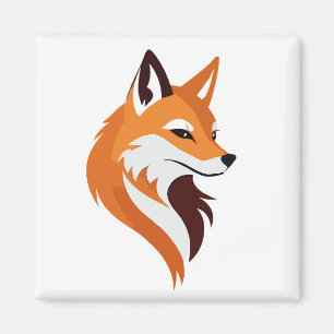 Imán Fox Vector Art Animal Moderno Ciudad Urbana Gráfic