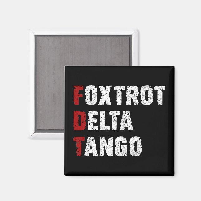 Imán Foxtrot Delta Tango (Anverso/Reverso)