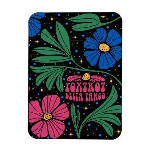 Imán Foxtrot Delta Tango Flower Boho
