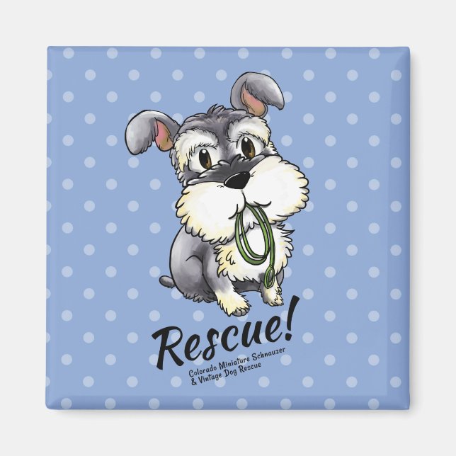 Imán Fozi - Personalizados Schnauzer Magnets (Frente)