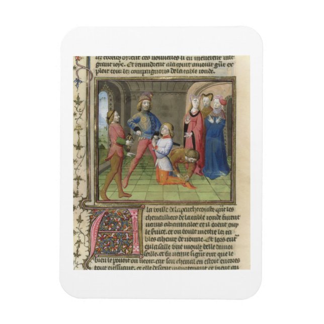 Imán Fr.120 f.522v El asesinato de Lancelot de 'The (Vertical)