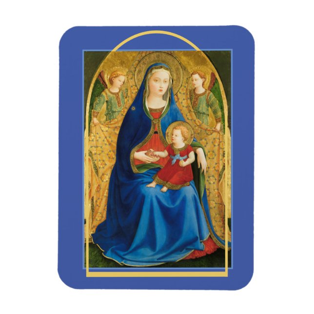 Imán Fra Angelico "Virgen de las granadas" (Vertical)