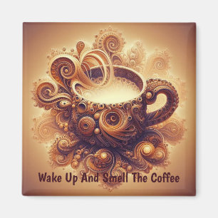 Imán Fractal Coffee Reverie