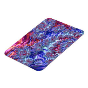 Imán Fractal de resumen digital de trippy colorido Groo