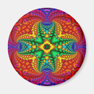 Imán Fractal del arcoiris psicodélico