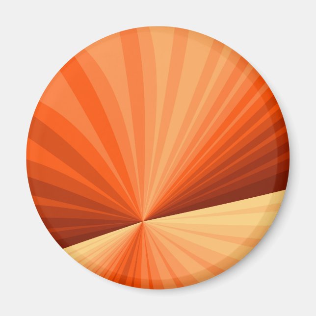 Imán Fractal gráfico de vainilla roja, Naranja abstract (Frente)