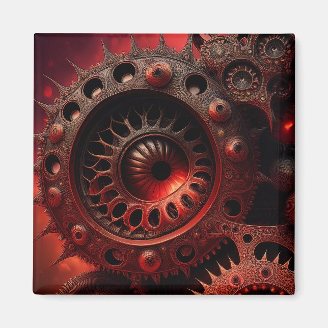 Imán Fractal Mandelbrot Steampunk de Bronce (Frente)