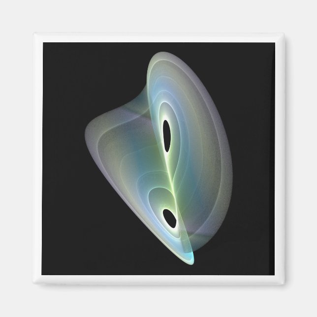 Imán fractal pastel (Frente)