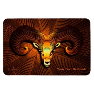 Imán Fractal Ram's Head