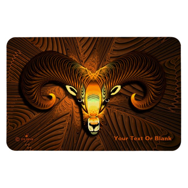 Imán Fractal Ram's Head (Horizontal)