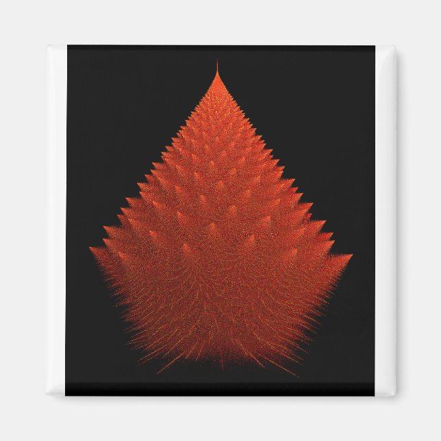 Imán Fractal Spiky Red "Tree" con Spikes (Frente)