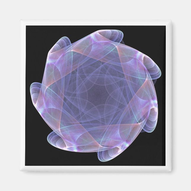 Imán fractal violeta (Frente)