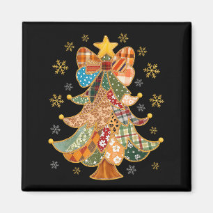 Imán Fragmento de la Navidad Coquette Bow Lace Merry Br