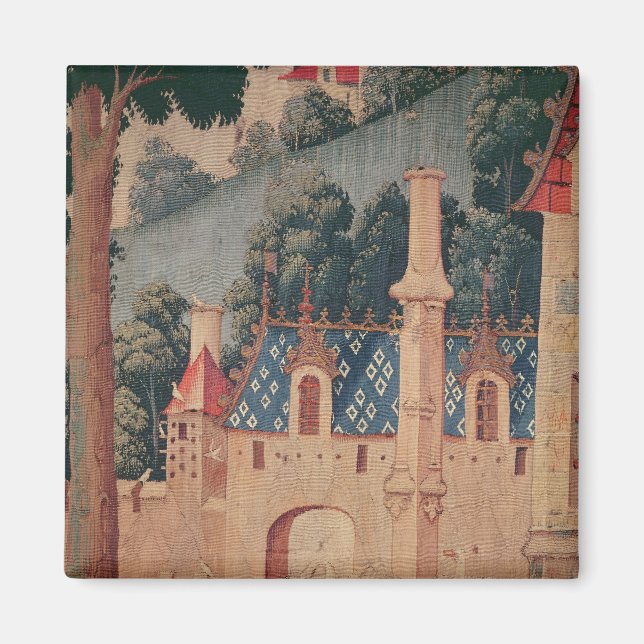 Imán Fragmento de un tapiz medieval (Frente)