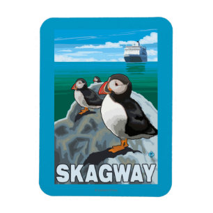 Imán Frailecillos y barco de cruceros - Skagway, Alaska