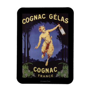 Imán FranceCognac Gelas PosterFrance promocional