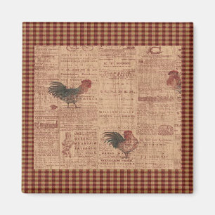 Imán francés del refrigerador de los gallos del